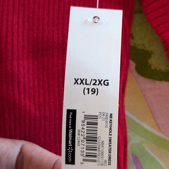 NWT No Boundaries Red Long Sweater Long Sleeve Junior XXL 19 (Women Medium) - Picture 11 of 12